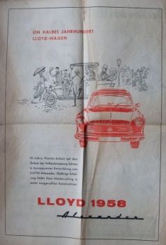 Lloyd Motorisierte Abendpost 1957 "Schrittmacher der Vollmotorisierung" Automobilzeitschrift (2808)